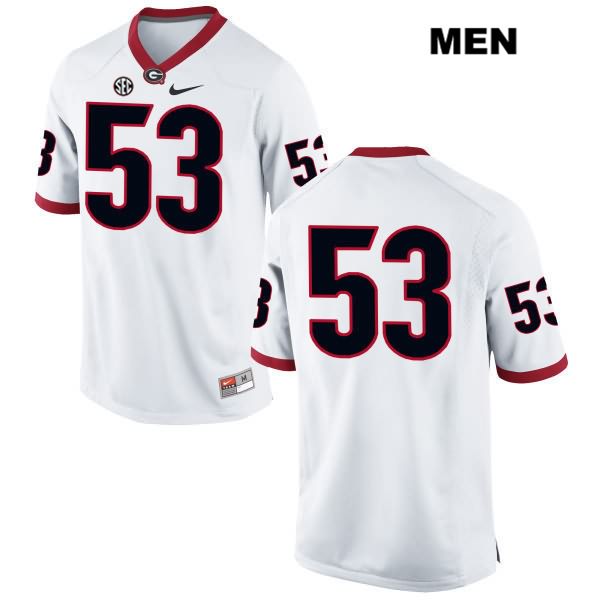 Georgia Bulldogs Men's Lamont Gaillard #53 NCAA No Name Authentic White Nike Stitched College Football Jersey WBA5456CD